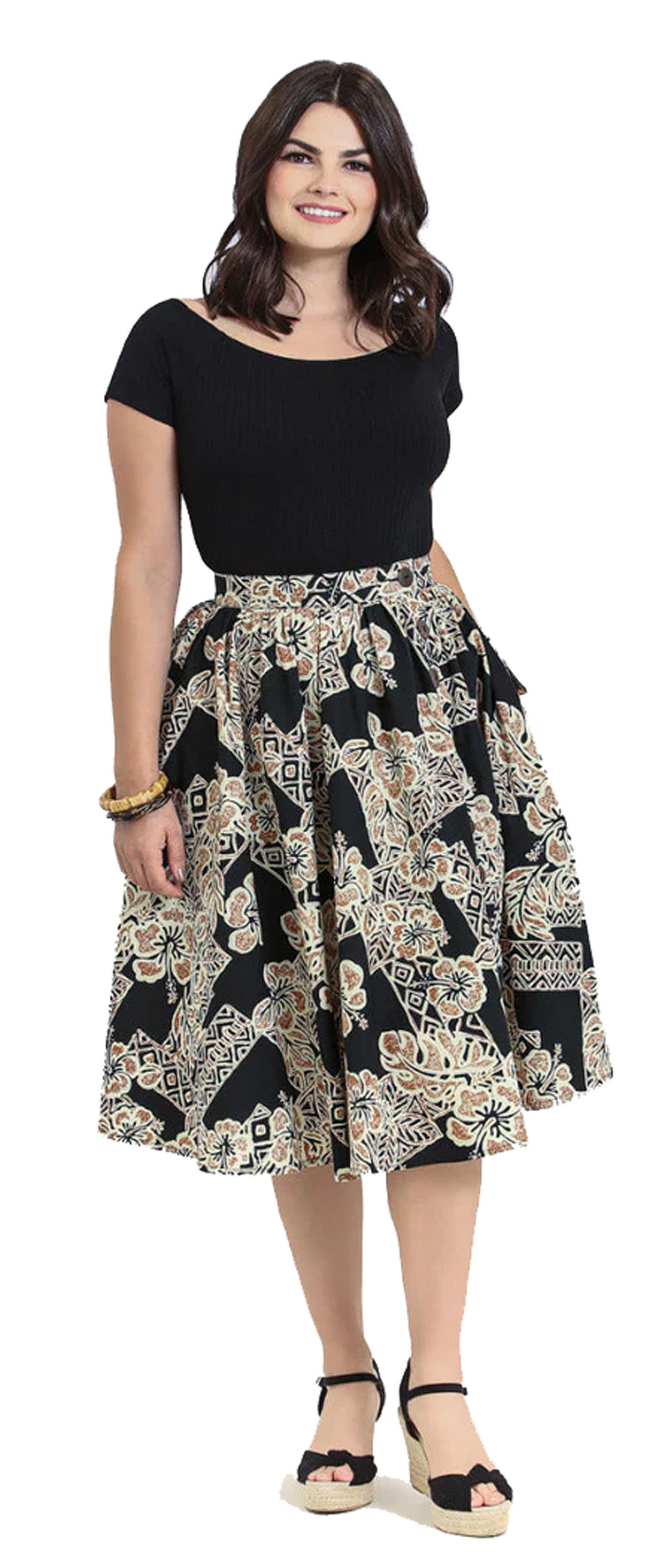 Hell_Bunny_DOMINIQUE_TIKI_Floral_Hawaii_Vintage_50s_SWING_SKIRT_Rock_-2