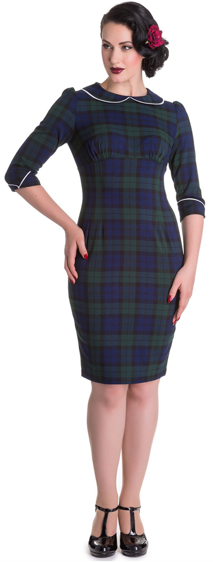 Hell_Bunny_DORALEE_Vintage_TARTAN_Karo_Peter_Pan_PENCIL_DRESS_Kleid_killer_kirscheoVFdL62KOmN97