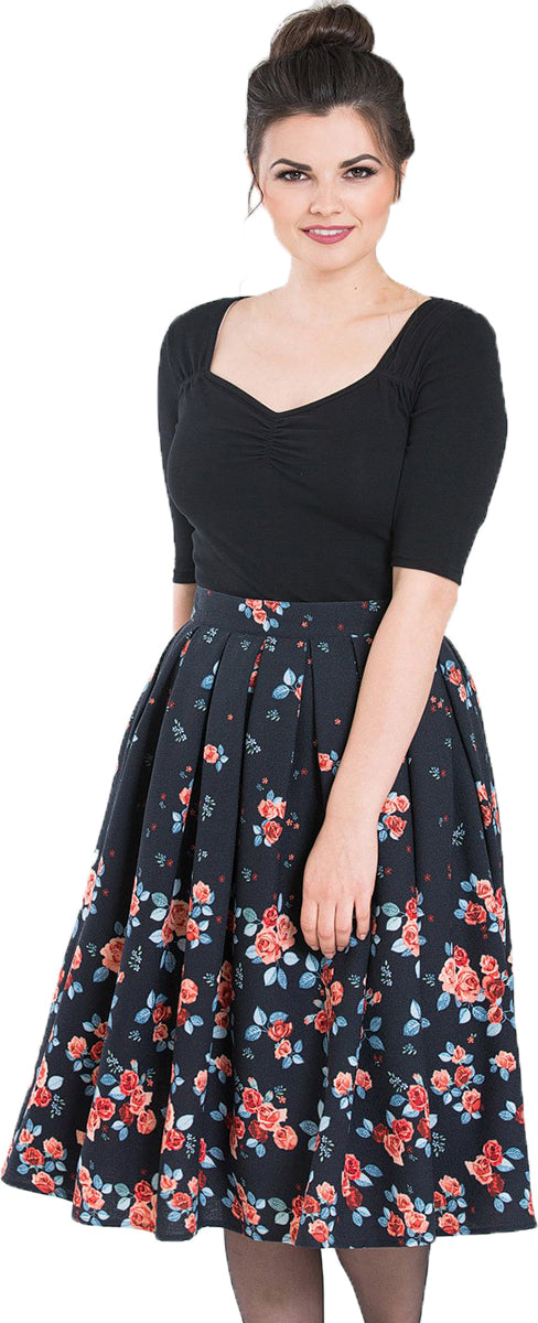 Hell_Bunny_ELLEN_50s_Vintage_ROSEN_Floral_Pleated_SWING_SKIRT_Rock-1
