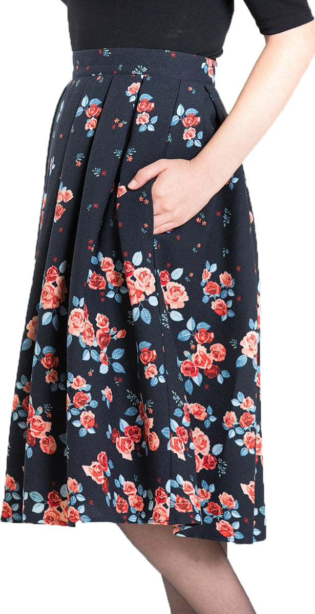 Hell_Bunny_ELLEN_50s_Vintage_ROSEN_Floral_Pleated_SWING_SKIRT_Rock-2