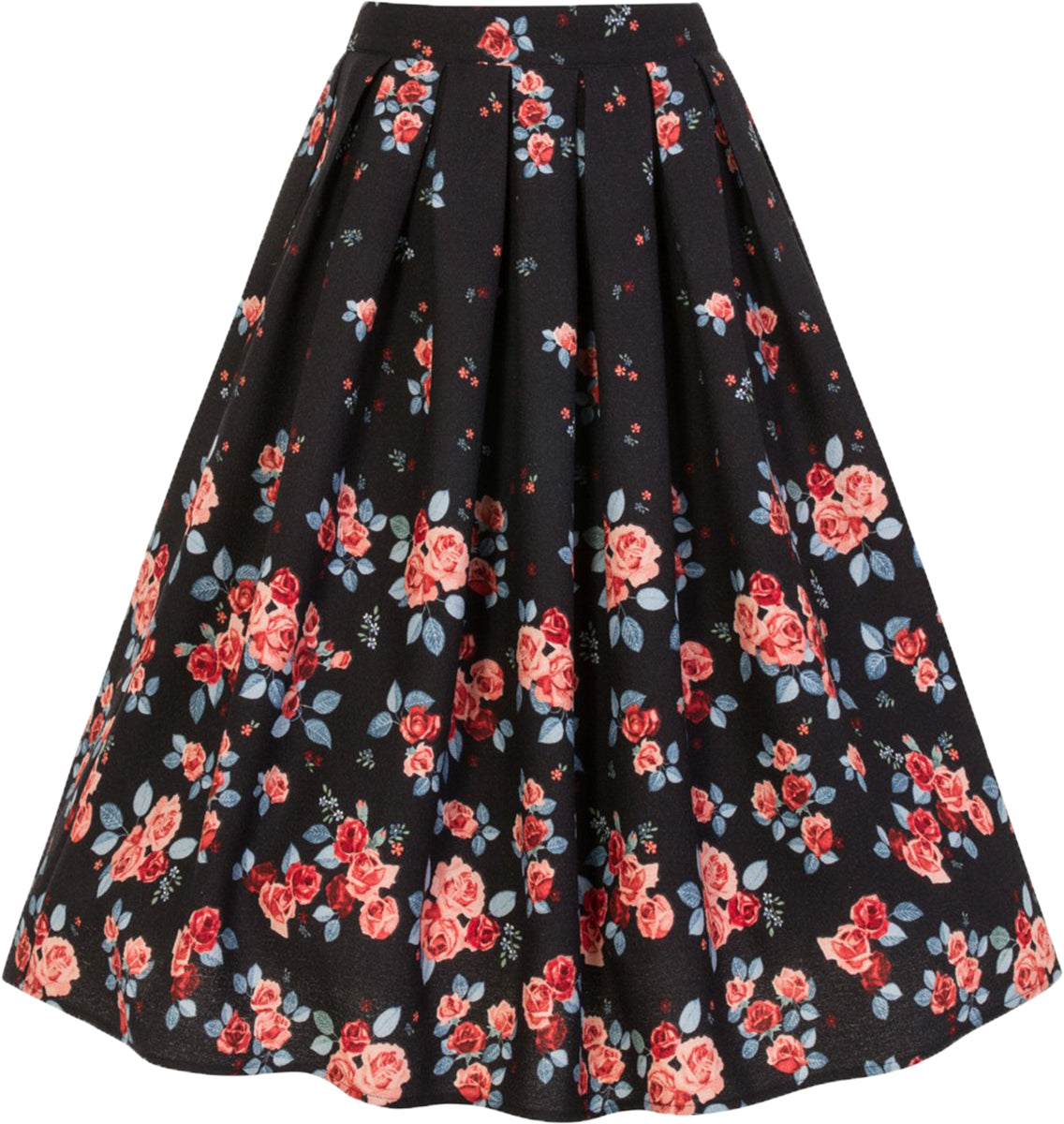 Hell_Bunny_ELLEN_50s_Vintage_ROSEN_Floral_Pleated_SWING_SKIRT_Rock-4