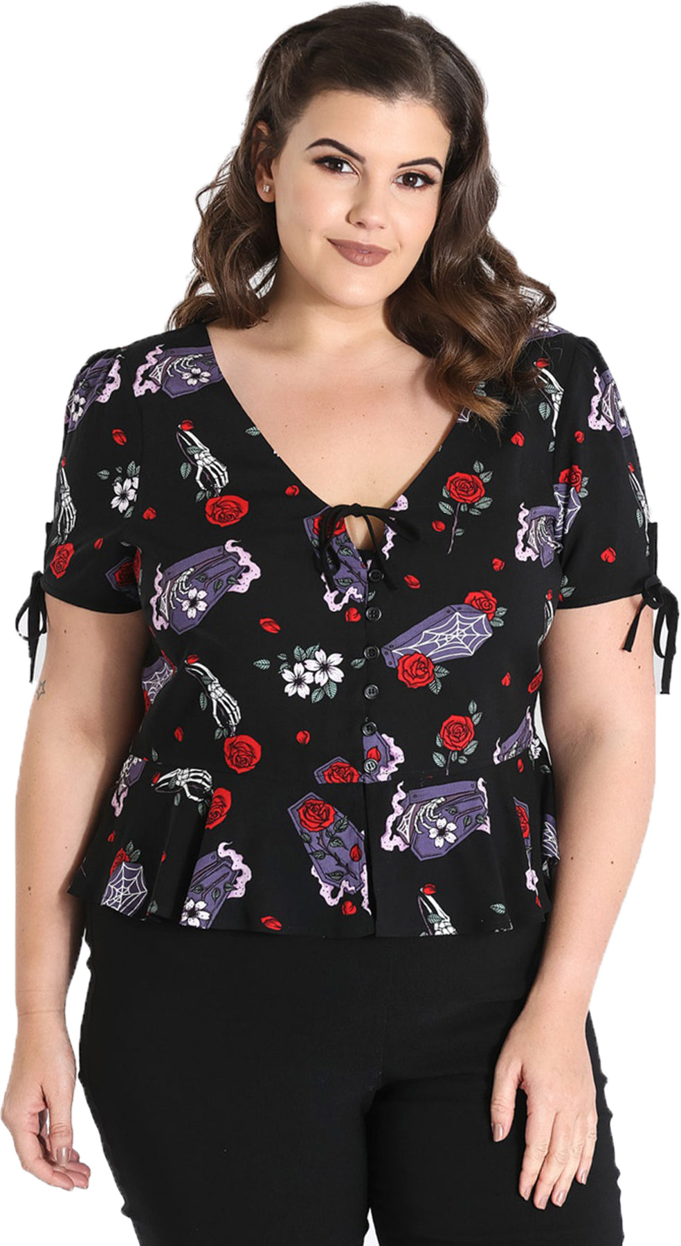 Hell_Bunny_EVEN_IN_DEATH_Rosen_Coffin_V-NECK_Kurzarm_PEPLUM_BLUSE_Plus_Size_Killer_Kirsche-1qKnyPOcEFb1gB
