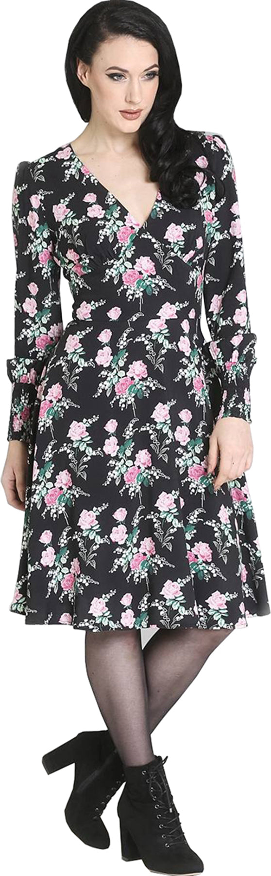 Hell_Bunny_FELICIA_Vintage_FLORAL_Blumen_LANGARM_V-Neck_KLEID_Dress_killer_kirscheAz095J8J5Tjjk