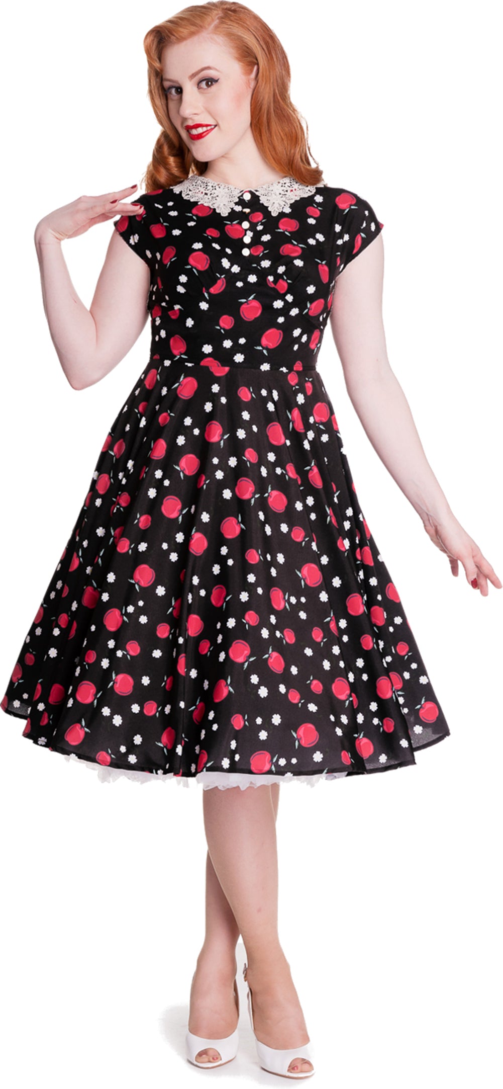 Hell_Bunny_FRANCINE_Vintage_Retro_APPLE_Lace_Collar_KLEID_schwarz