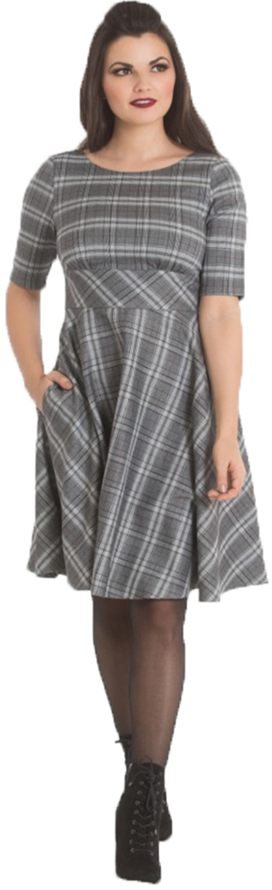 Hell_Bunny_FROSTINE_Vintage_TARTAN_Karo_HALBARM_Rundhals_SWING_DRESS_Kleid_Killer_Kirsche-1