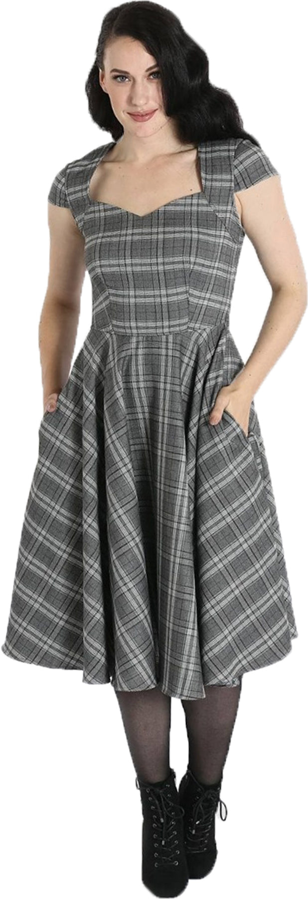 Hell_Bunny_FROSTINE_Vintage_TARTAN_Karo_KURZARM_Sweetheart_SWING_DRESS_Kleid_Killer_Kirsche-1kMshVu0sVrJXz