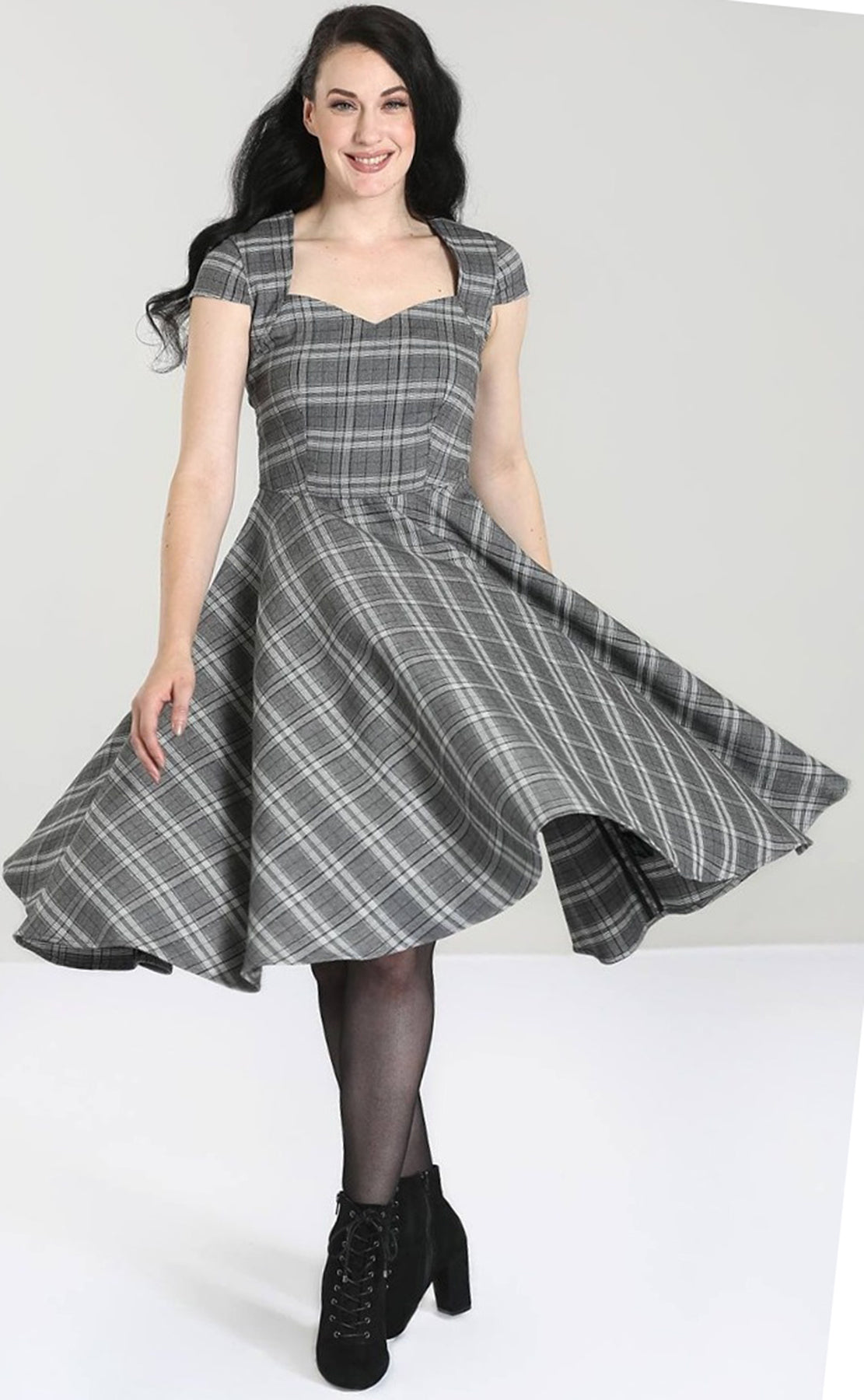 Hell_Bunny_FROSTINE_Vintage_TARTAN_Karo_KURZARM_Sweetheart_SWING_DRESS_Kleid_killer_kirsche_2
