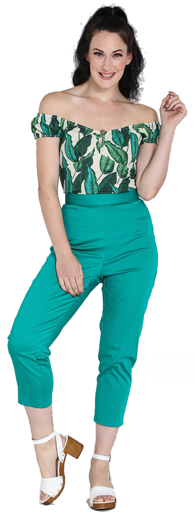 Hell_Bunny_HELEN_PLAIN_High_Waist_CAPRIHOSE_Cigarette_Trousers_Gruen_Plus_Size_killer_kirsche_2