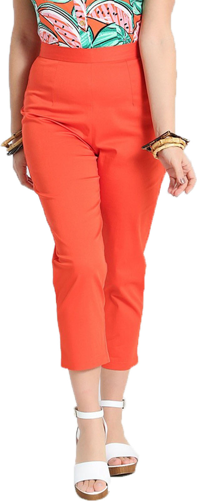 Hell_Bunny_HELEN_Vintage_PLAIN_High_Waist_CAPRIHOSE_Cigarette_Trousers_Orange-1XbgU3wGcyF5Cn