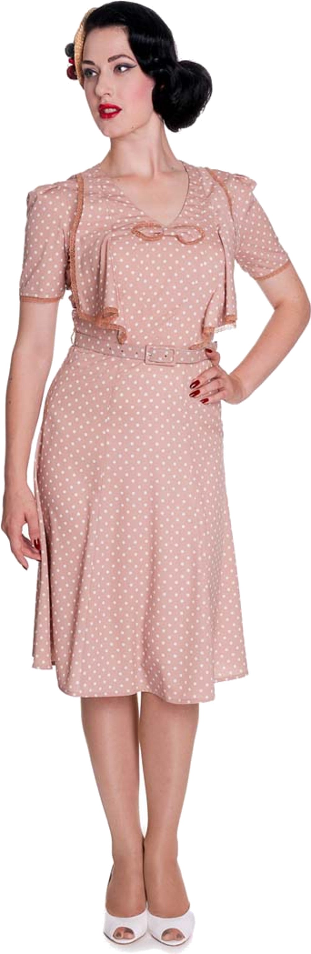 Hell_Bunny_JENNIFER_Punkte_Polka_Dots_50s_Vintage_Dress_KLEID_-__Beige