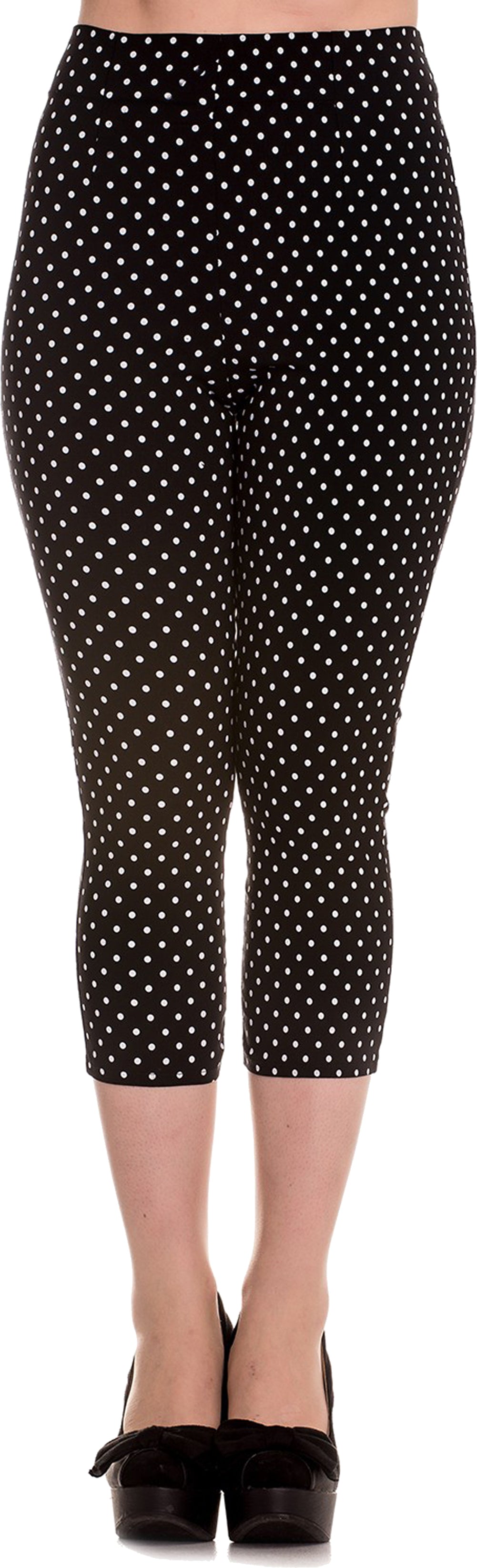 Hell_Bunny_KAY_50s_Polka_Dots_Punkte_Vintage_Capri_HOSE_-_Schwarz