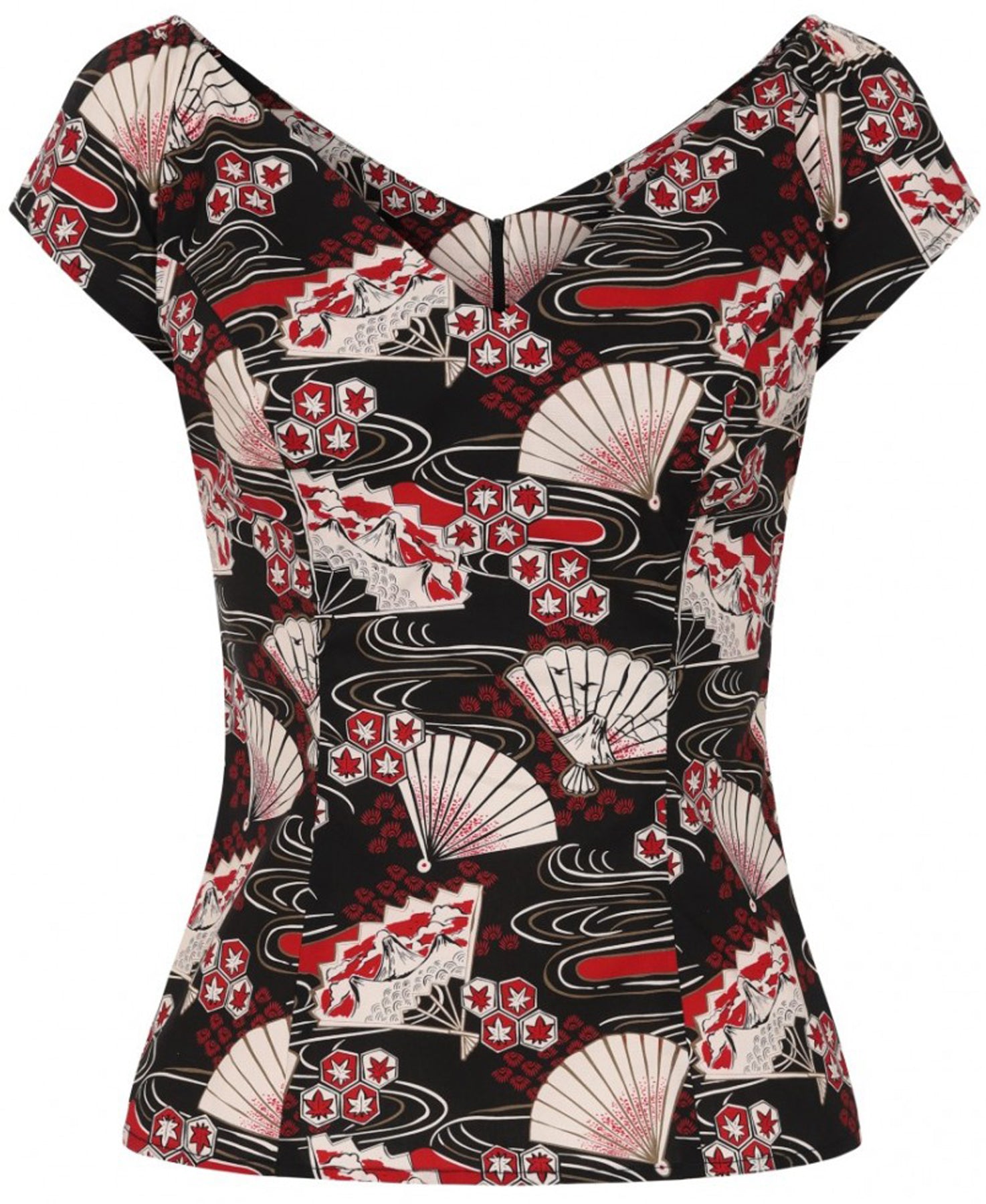 Hell_Bunny_LANAH_Vintage_ORIENTAL_FANS_Faecher_V-NECK_Kurzarm_50s_SHIRT_Top_killer_kirsche_3yakIXU2STRP6y