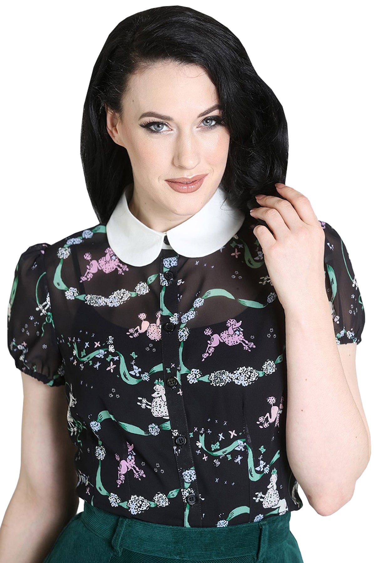 Hell_Bunny_LEXIE_Pudel_Floral_POODLE_Peter_Pan_Kurzarm_BLUSE_Hemd_kiler_kirsche