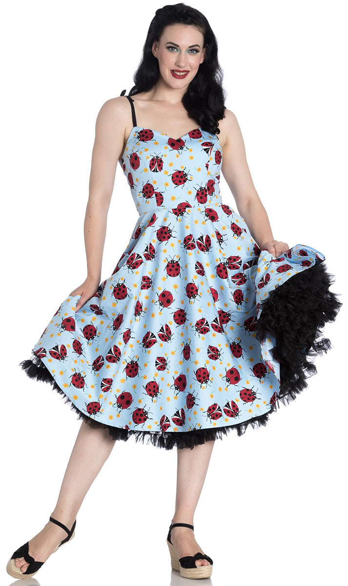 Hell_Bunny_LILA_Daisies_LADYBIRD_Marienkaefer_Traeger_SWING_DRESS_Kleid-3