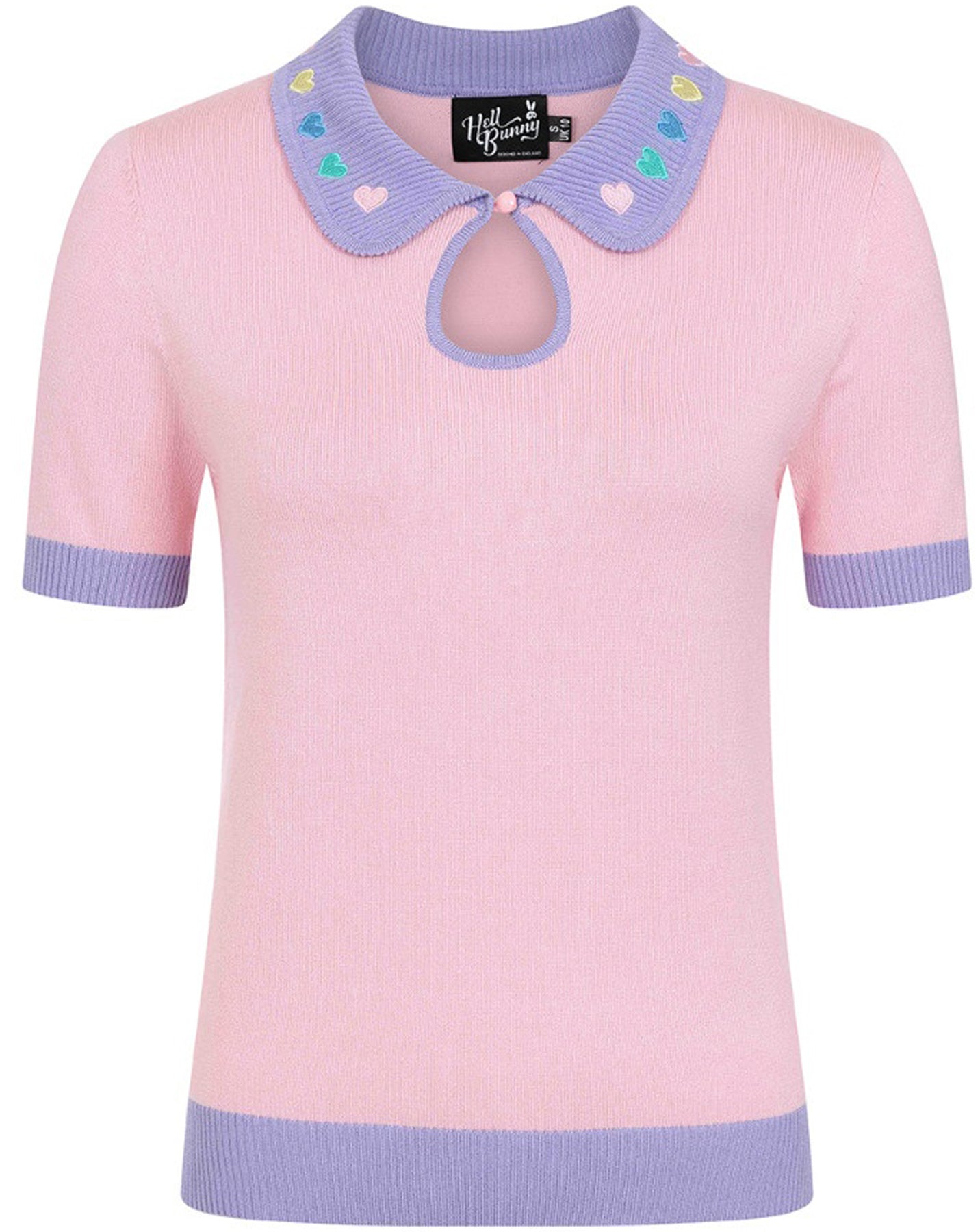 Hell_Bunny_LOLLIE_Bubikragen_Keyhole_Kurzarm_Pullover_STRICKSHIRT_Jumper_killer_kirsche_4