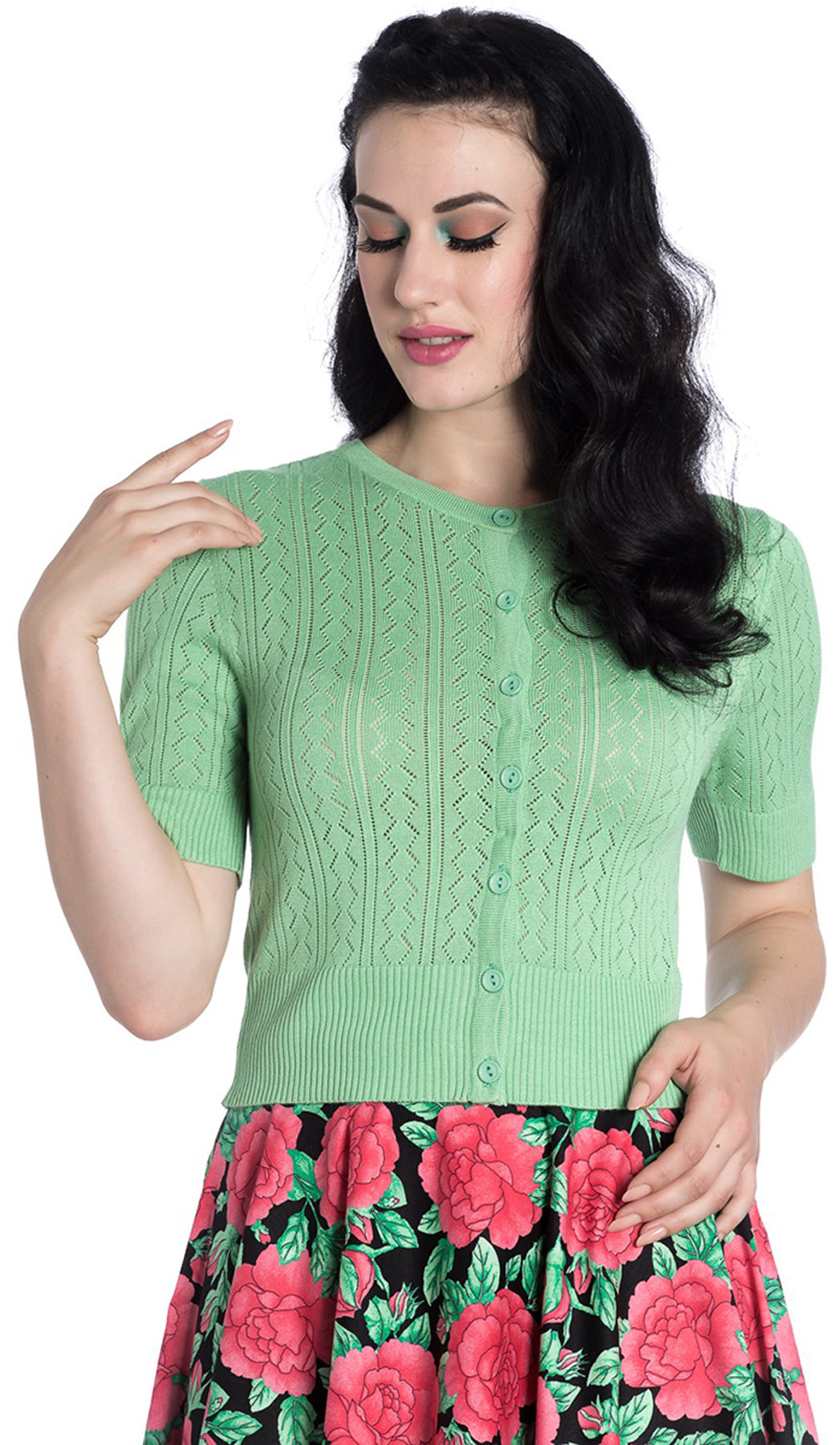 Hell_Bunny_LORETTA_Vintage_LOCHMUSTER_Kurzarm_STRICKJACKE_Cardigan_-_Mint_killer_kirscheQMwhsAR9YFQKZ