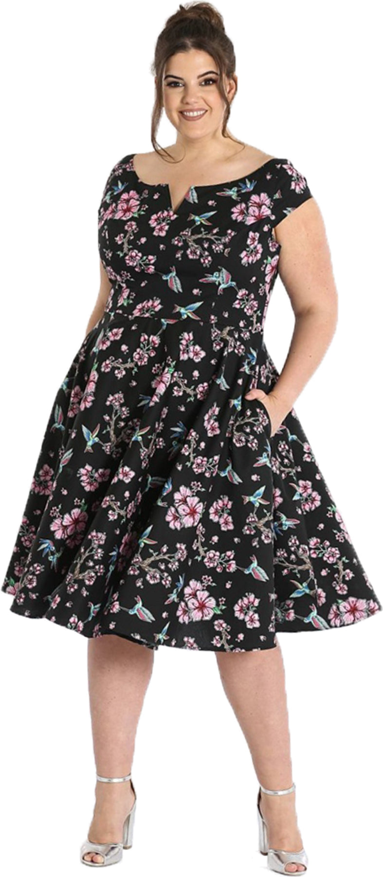Hell_Bunny_MADISON_50s_Kolibri_BLUMEN_Floral_SWING_DRESS_Kleid_Plus_Size_Killer_Kirsche-1