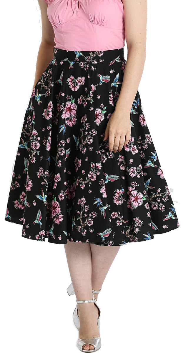 Hell_Bunny_MADISON_Vintage_KOLIBRI_Flower_BLUMEN_Swing_Skirt_TELLERROCK-1