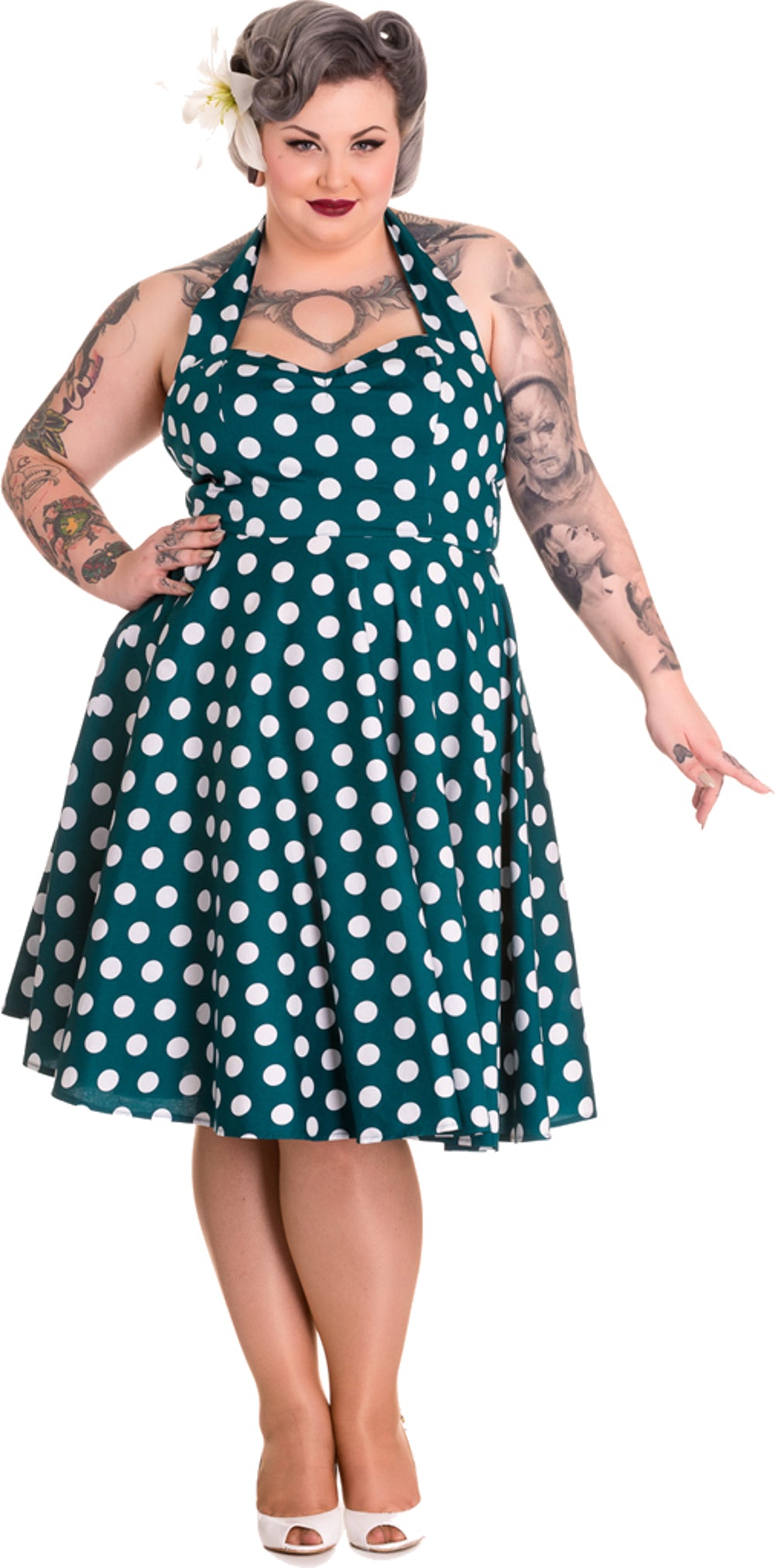 Hell_Bunny_MARIAM_Polka_Dots_50s_Punkte_SWING_Vintage_Retro_KLEID_Plus_Size_BlaugruenowoV3gFICwVwG