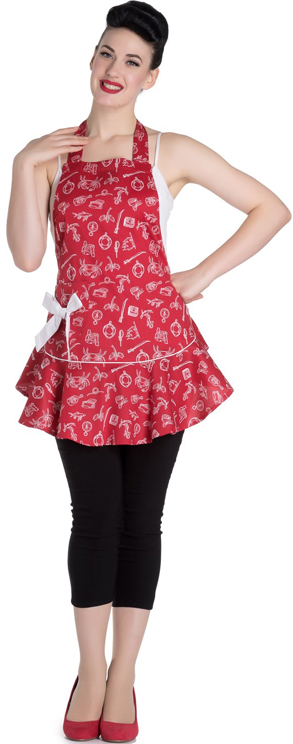 Hell_Bunny_MARIN_Sailor_Maritim_NAUTICAL_Vintage_APRON_Schuerze_rot
