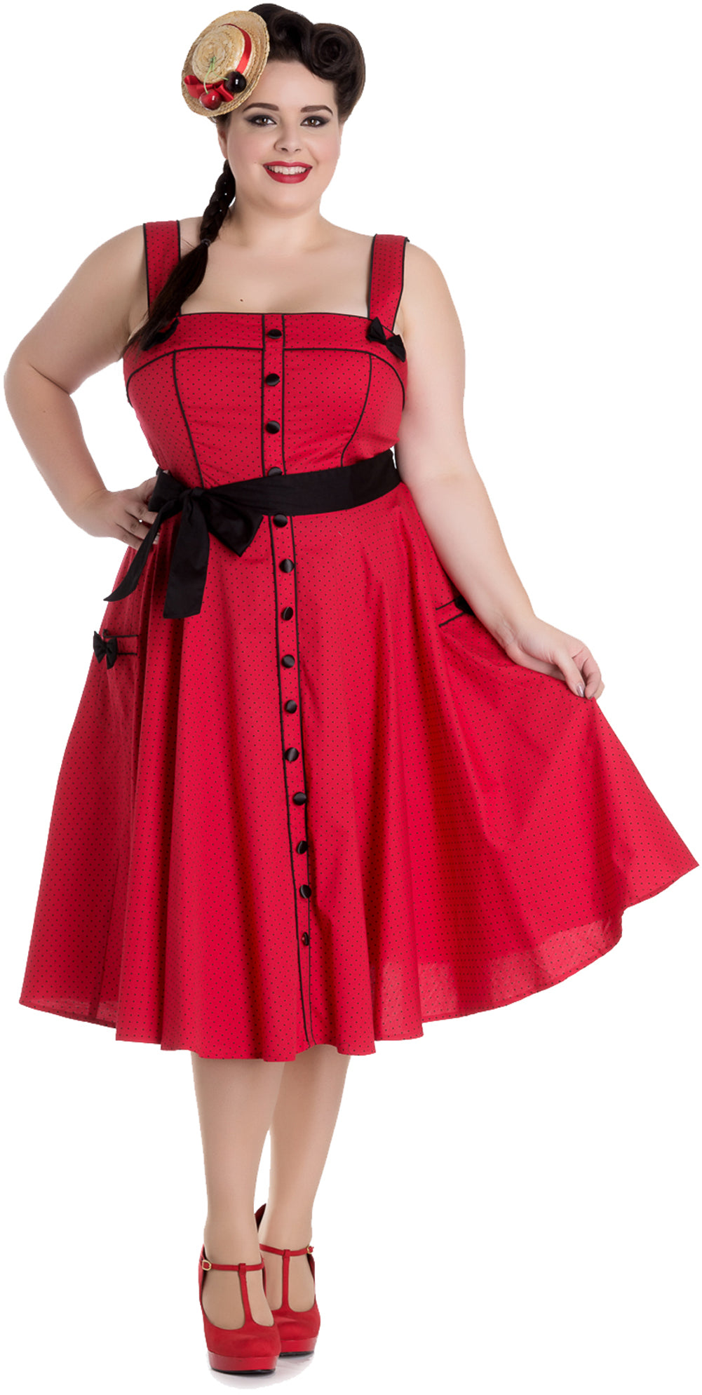 Hell_Bunny_MARTIE_50s_Polka_Dots_PUNKTE_Button_KLEID_Rot_Plus_SizexPxd5EkfJsQH2