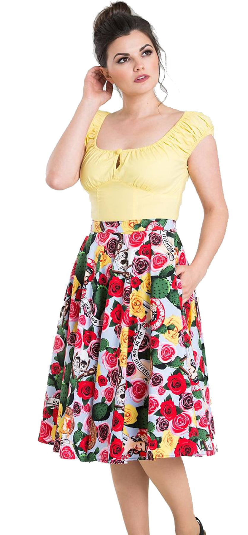 Hell_Bunny_MEXICO_Pin_Up_Girls_ROSEN_Flower_Skulls_SWING_Skirt_TELLERROCK_killer_kirsche_4