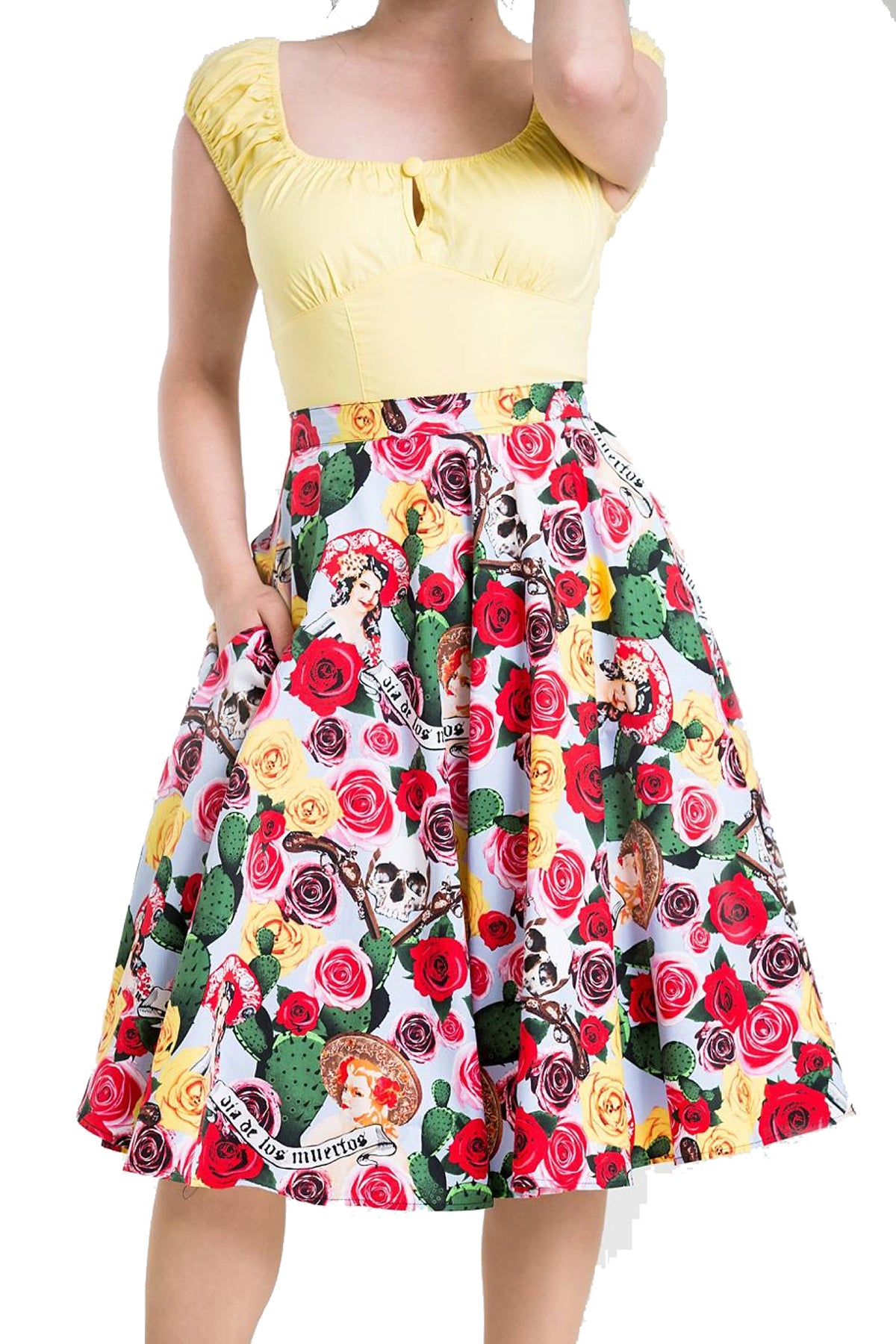 Hell_Bunny_MEXICO_Pin_Up_Girls_ROSEN_Flower_Skulls_SWING_Skirt_TELLERROCK_killer_kirsche_6