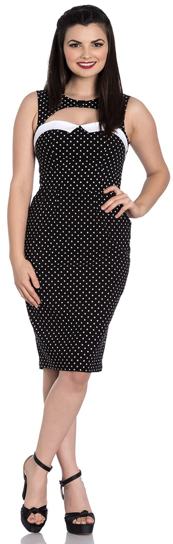 Hell_Bunny_MILEY_Polka_Dots_Punkte_Vintage_Peephole_Pencil_DRESS_Kleid_-_Schwarz_killer_kirsche