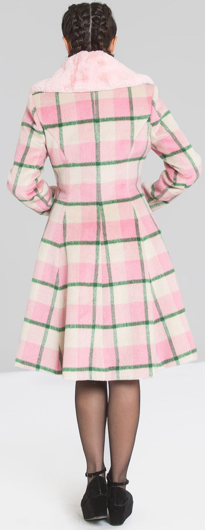 Hell_Bunny_MILLICENT_Vintage_CHECK_Karo_Faux_Fur_SWING_MANTEL_Coat_Rosa_killer_kirsche_3