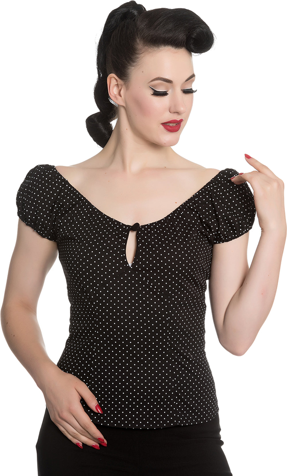 Hell_Bunny_MIRANDA_Mini_POLKA_DOT_Bluse_SHIRT_-_SchwarzMlo99RvKXwFJf