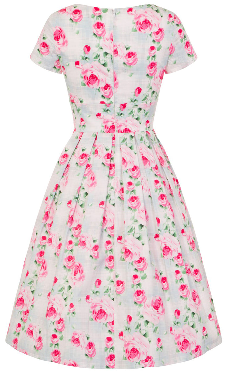 Hell_Bunny_NATALIE_Vintage_ROSES_Floral_Check_Pleated_SWING_DRESS_Kleid-4iAifGiJxxyWHw