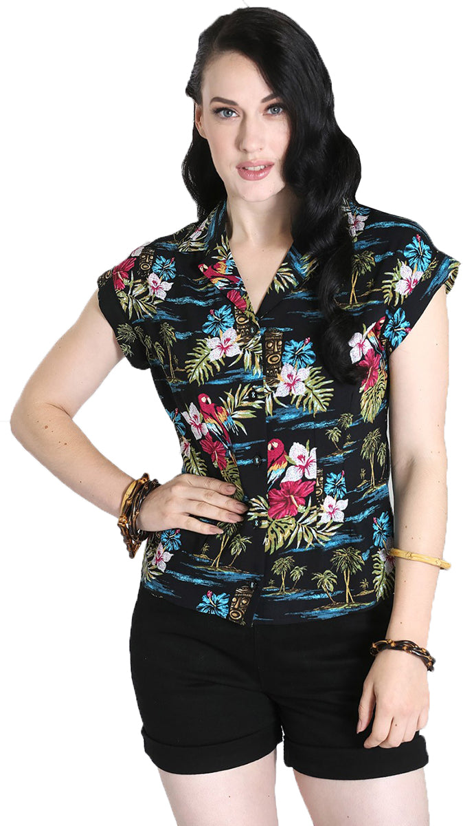 Hell_Bunny_NOA_NOA_Tropical_HIBISKUS_Parrot_Kurzarm_TIKI_BLUSE_Shirt-1