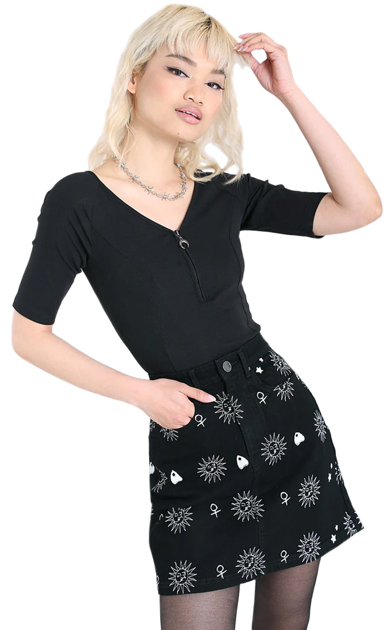 Hell_Bunny_OCULUS_MINI_Ouija_Symbols_allover_Denim_Jeansrock__Skirt_-_Schwarz-5