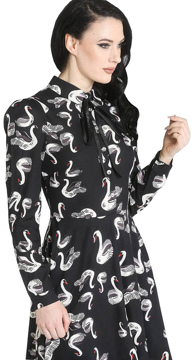 Hell_Bunny_ODETTE_Vintage_SCHWaeNE_Swans_Langarm_SWING_Dress_Kleid-2