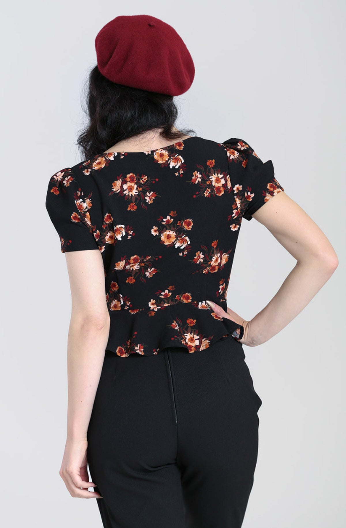 Hell_Bunny_ORLA_LEAVES_V-NECK_Kurzarm_Vintage_Floral_PEPLUM_Bluse__Shirt2tYnUpWRYuYrKy