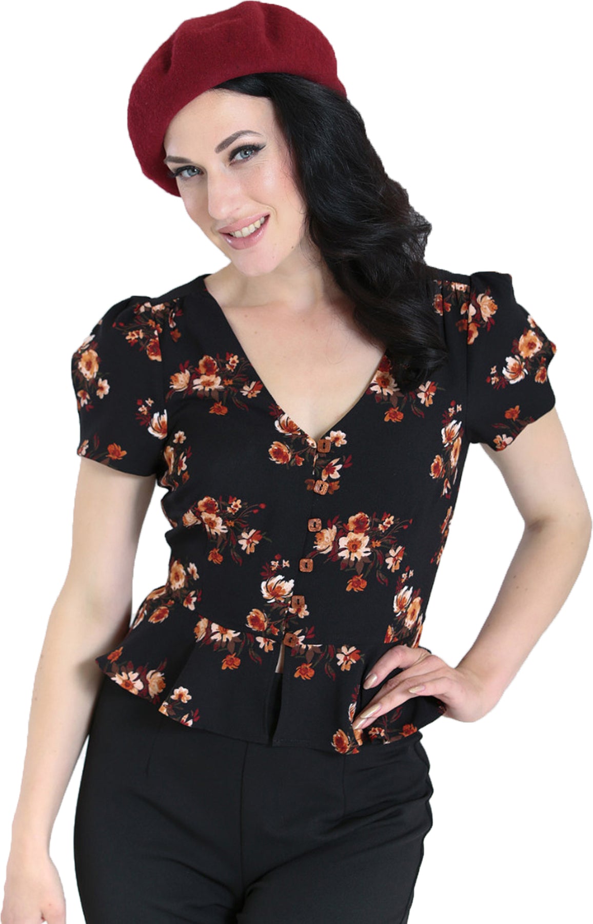 Hell_Bunny_ORLA_LEAVES_V-NECK_Kurzarm_Vintage_Floral_PEPLUM_Bluse__Shirt_Killer_Kirsche-11aLPdO34XEZbZ