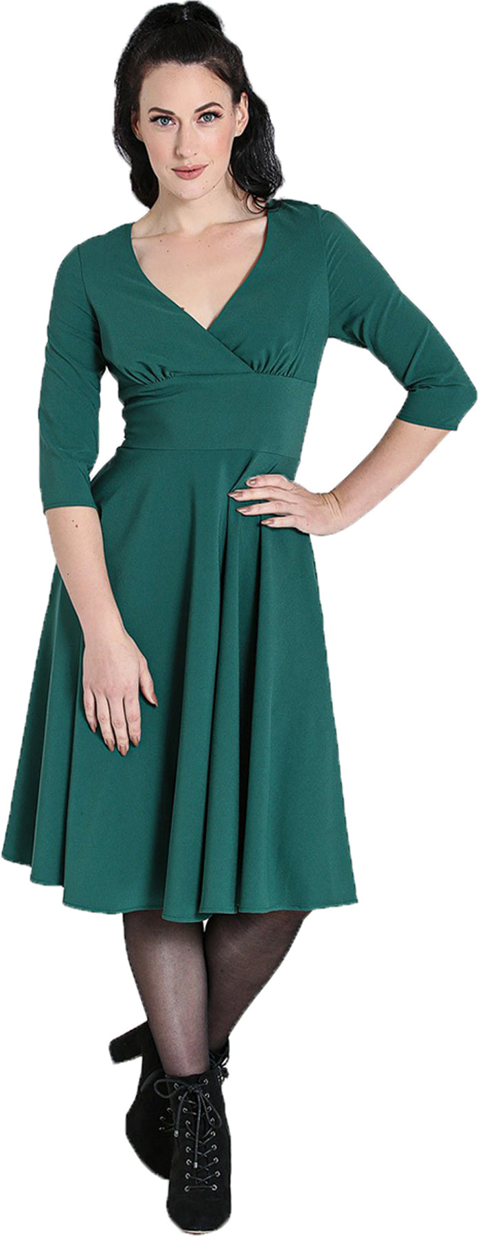 Hell_Bunny_PATRICIA_Vintage_V-NECK_50s_Kleid_SWING_DRESS_Plus_Size_Gruen_killer_kirscheoziXIlUJbXEXS