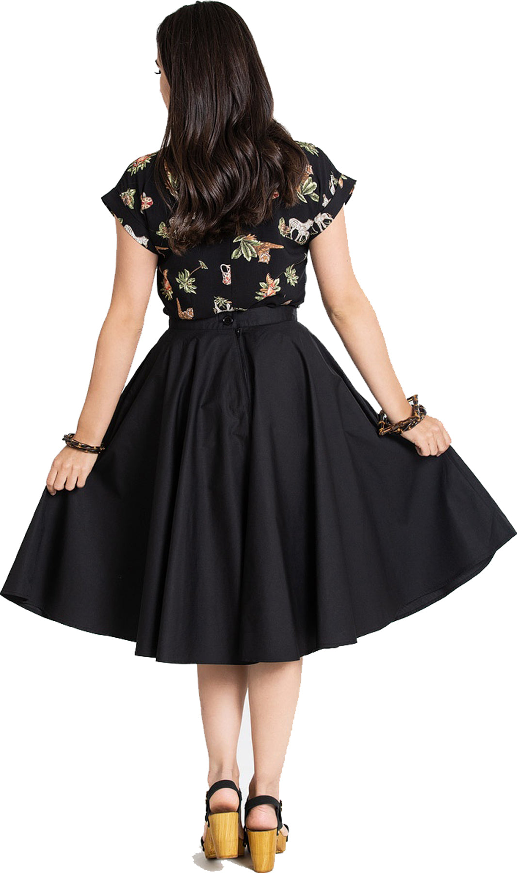 Hell_Bunny_PAULA_Vintage_50s_Basic_SWING_Skirt_TELLERROCK_Schwarz_killer_kirsche_2Lt4X2rZuckust