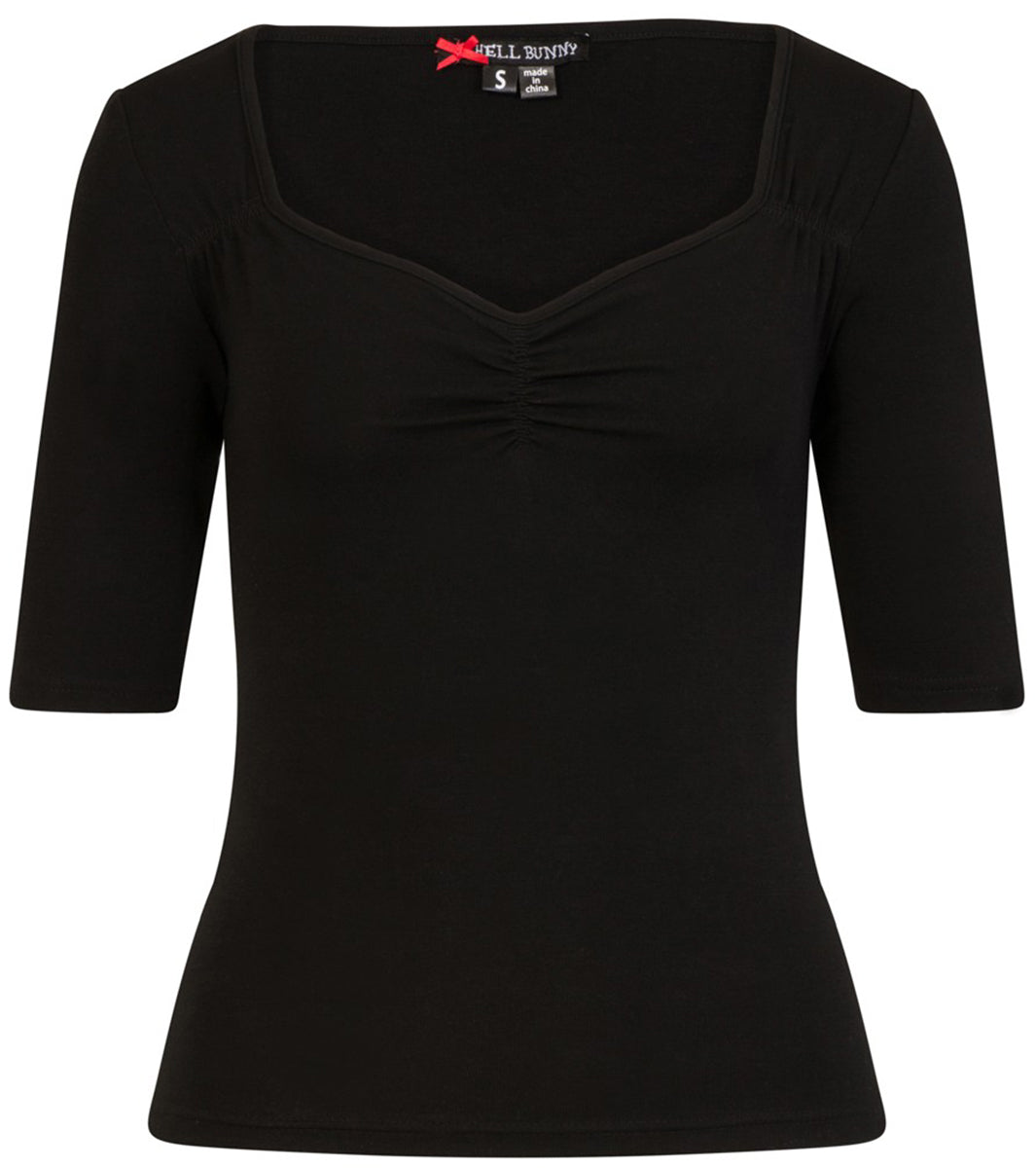 Hell_Bunny_PHILIPPA_Vintage_BASIC_3_4_Arm_RETRO_Oberteil_SHIRT_Schwarz-3