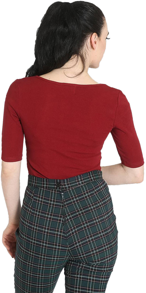 Hell_Bunny_PHILIPPA_Vintage_BASIC_Dreiviertelarm_Oberteil_SHIRT_Maroon-3upw18SVM7mHBt