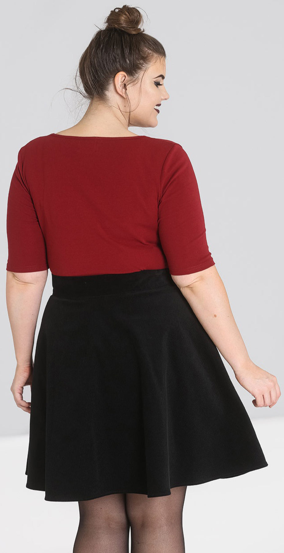 Hell_Bunny_PHILIPPA_Vintage_BASIC_Dreiviertelarm_Oberteil_SHIRT_Maroon_Plus_Size_killer_kirsche_3