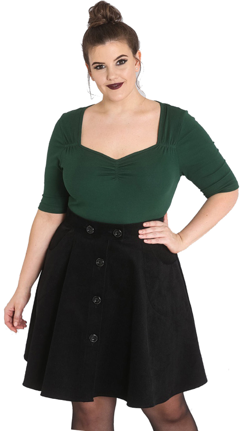 Hell_Bunny_PHILIPPA_Vintage_BASIC_dreiviertel__Arm_RETRO_Oberteil_SHIRT_Plus_Size_Gruen_killer_kirsche_11pejZzV8mCFe5P