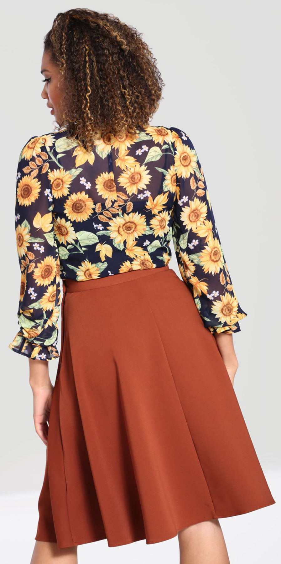 Hell_Bunny_RAVENWOOD_BUTTON_Vintage_PLAIN_High_Waist_SWING_SKIRT_Tellerrock_killer_kirsche_2