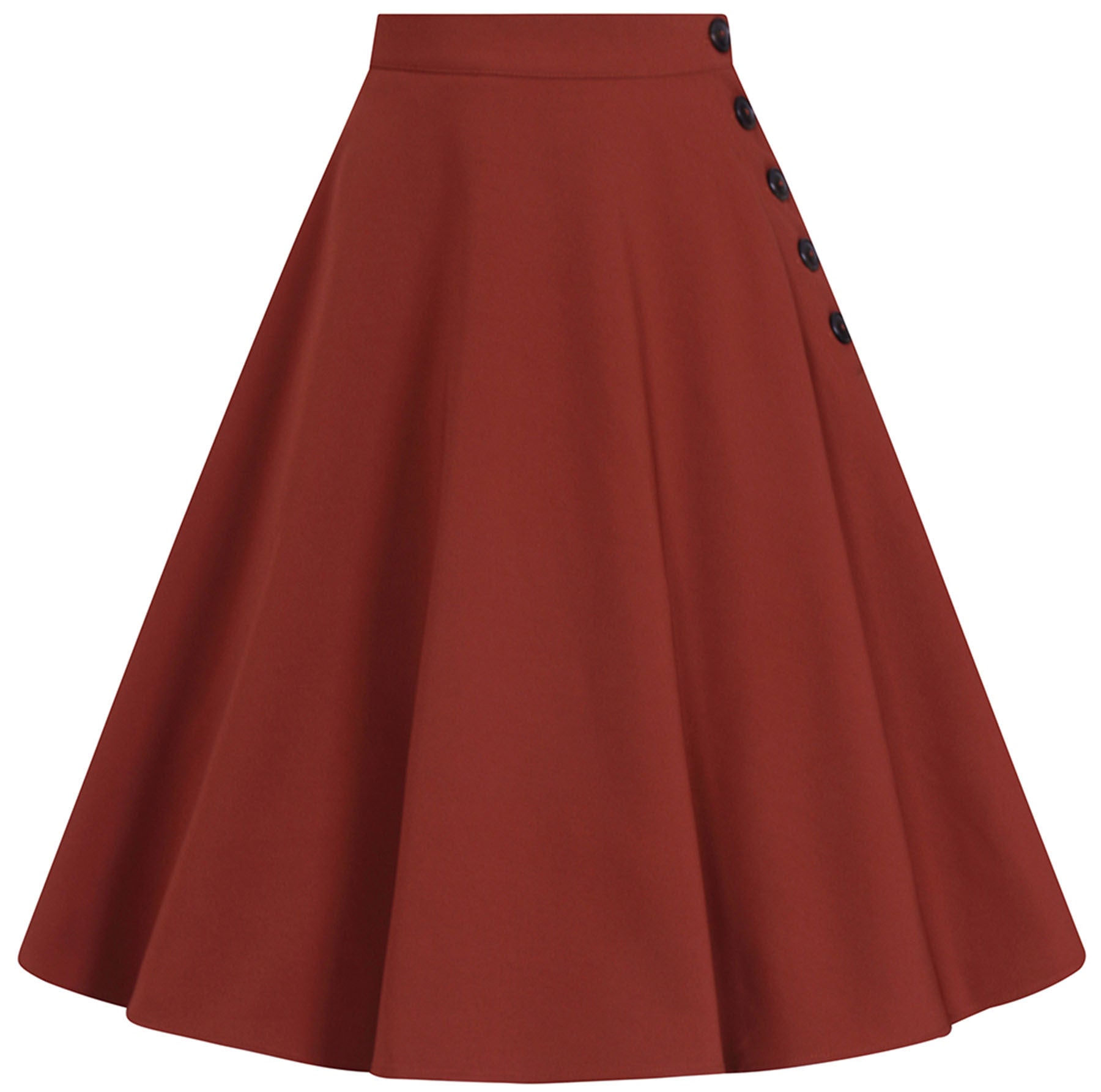Hell_Bunny_RAVENWOOD_BUTTON_Vintage_PLAIN_High_Waist_SWING_SKIRT_Tellerrock_killer_kirsche_5