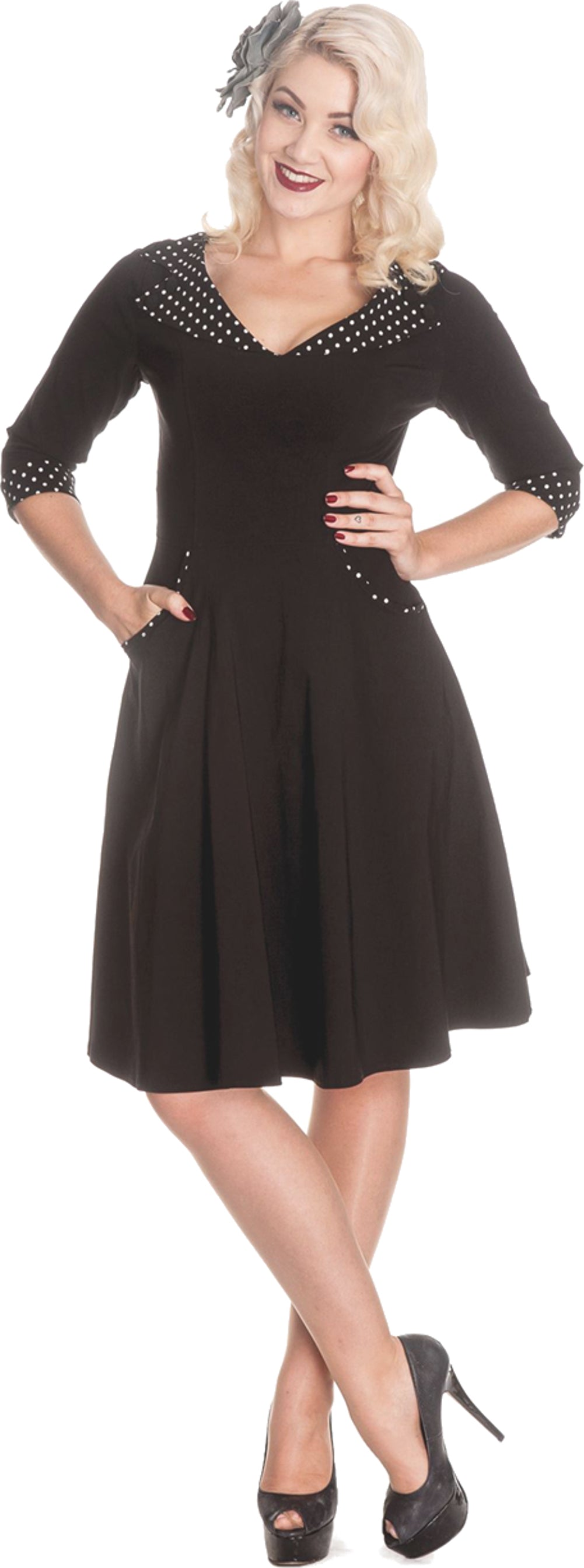 Hell_Bunny_RONA_Polka_Dot_Collar_Pin_Up_34_Arm_DRESS_KleidU7egcdgLXNOwB