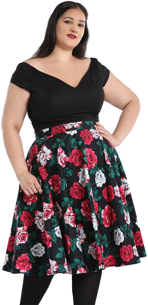 Hell_Bunny_RUUBY_Dark_Roses_Rosen_Vintage_Swing_Skirt_TELLERROCK_Plus_Size01