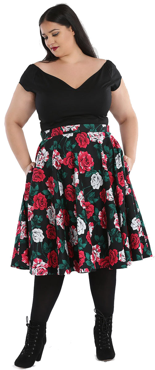 Hell_Bunny_RUUBY_Dark_Roses_Rosen_Vintage_Swing_Skirt_TELLERROCK_Plus_Size02