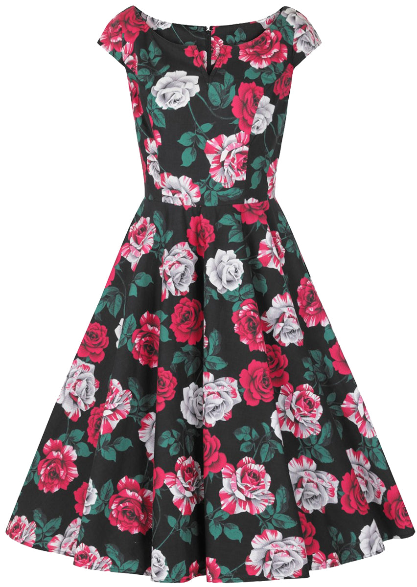 Hell_Bunny_RUUBY_Roses_Rosen_50s_Boat_Neck_SWING_Dress_Kleid04