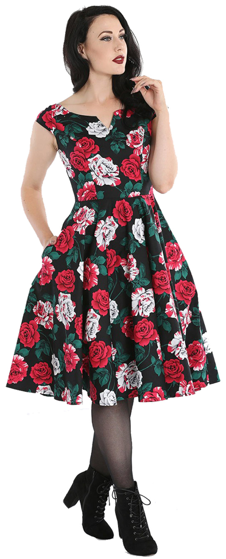 Hell_Bunny_RUUBY_Roses_Rosen_50s_Boat_Neck_SWING_Dress_Kleid_killer_kirsche