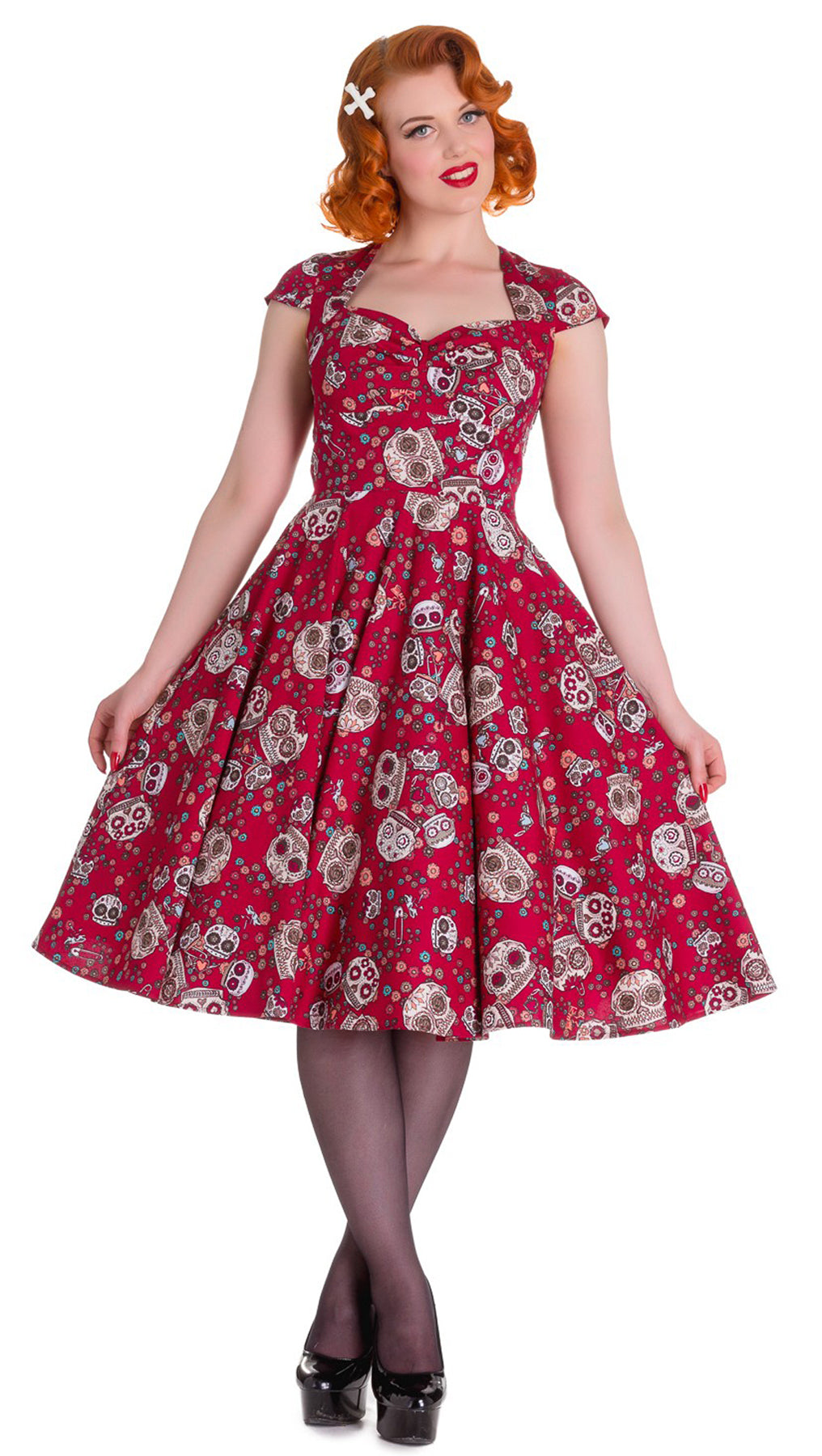 Hell_Bunny_SASHA_Sugar_Skulls_Flower_Pin_Up_Kleid_DRESS_-_Wine_killer_kirscheC6s6lclgUbz5Q